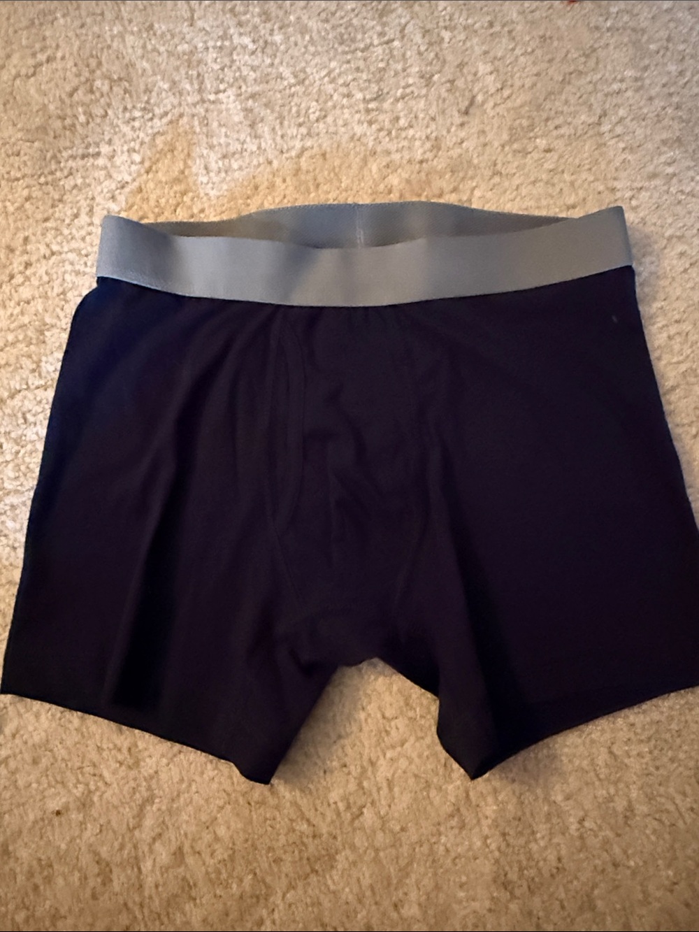 Men's Black Boxer Briefs with Gray Waistband small nwot